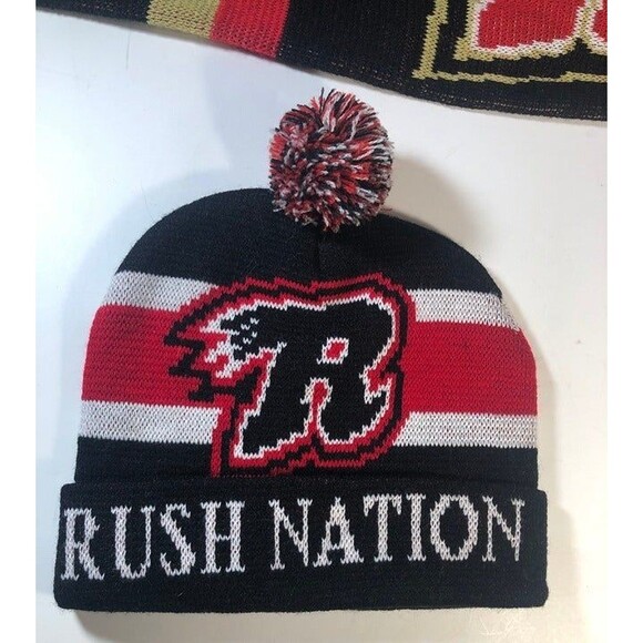 Rapid City Rush  ECHL Minor Hockey  Acrylic Scarf & Free RUSH NATION Beanie - Picture 7 of 9
